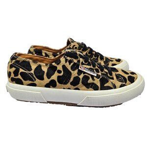 Superga x The Blonde Salad Leopard Sneakers Shoes Women’s Size 6 Fur Preppy